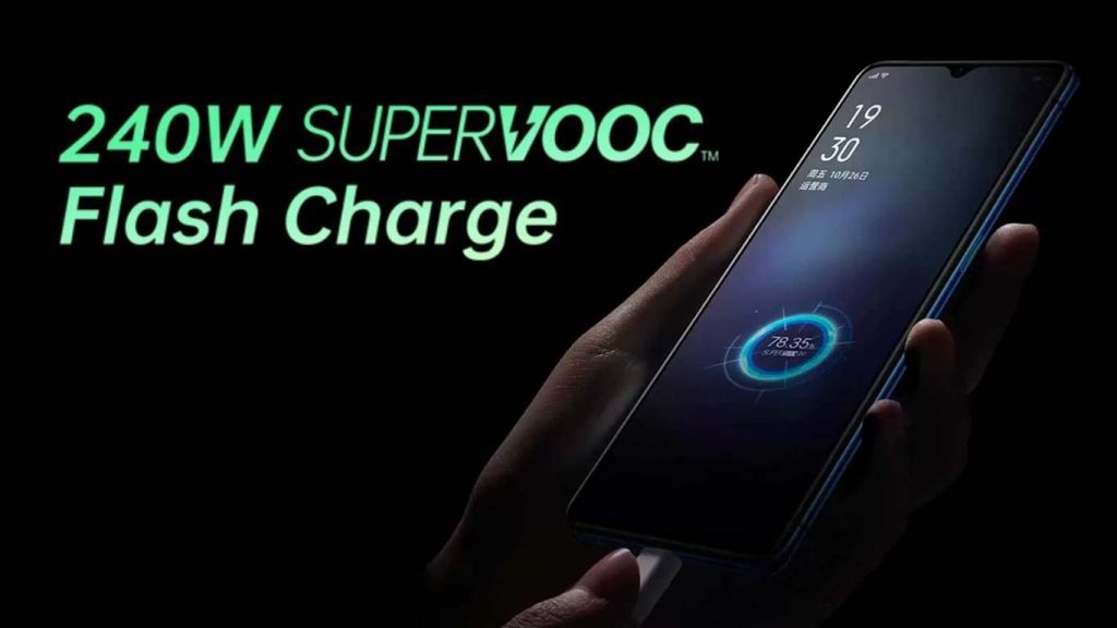 oppo 240W superVooc flash charge
