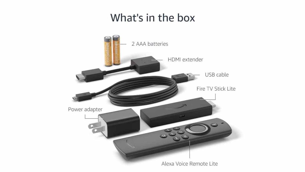 Amazon Fire Stick Lite what is in the box_